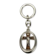 Brown Crucifix Key Chain