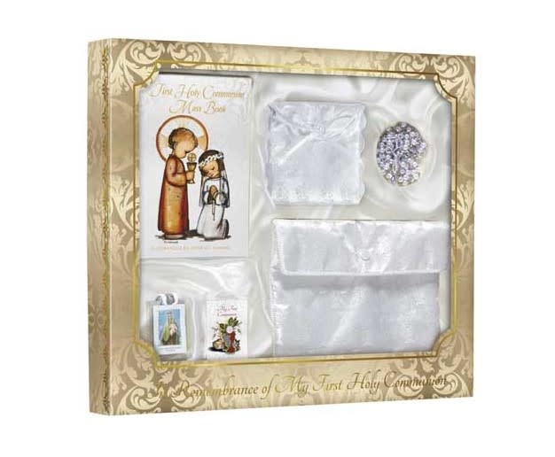 Amazon.com: Light of Christ First Communion Satin Purse Set for Girls,  Includes Mass Prayer Book, Rosary and Pouch, Scapular, and Lapel Pin, Gifts  and Keepsakes for Young Women, Communicant Starter Pack, 6