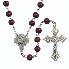 Red Rose Scented Wood Rosary