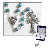 8mm Turquoise Glass Bead Rosary