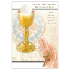 For Your First Communion, Dear Grandson Card