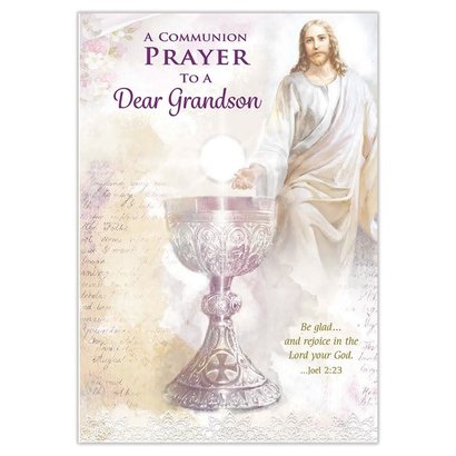 A Communion Prayer to a Dear Grandson Card