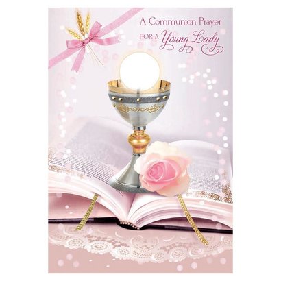A Communion Prayer for a Young Lady Card
