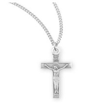 Sterling Silver Basic Crucifix with 16" Chain