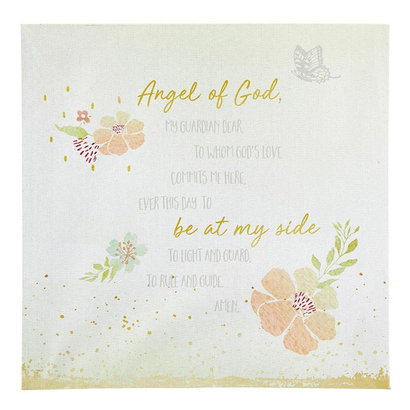 10" Guardian Angel Prayer Canvas Box