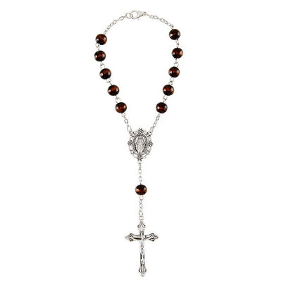 Dark Wood Auto Rosary