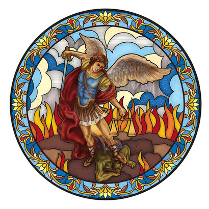 St. Michael Stained Glass Decal