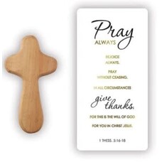 Hand-Held Prayer Cross with Card - Give Thanks