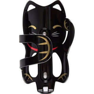 Portland Design Works Lucky Cat Water Bottle Cage: Black Cat