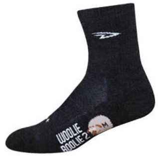 DeFeet Woolie Boolie 4" D-Logo Socks, Charcoal 9.5-11.5