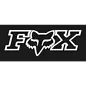 Fox Fox Racing Sticker 28in white on black