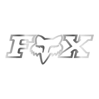 Fox Fox Racing Sticker 18 inch Chrome