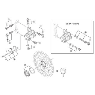 Shimano Shimano Mechanical Disc Brake BR-M375-L Brake Blk w/o adapter