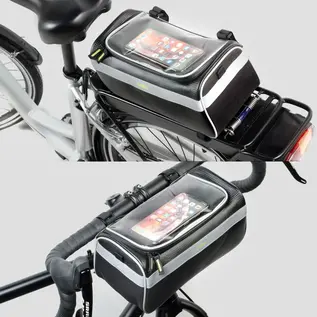 Delta Delta Hybrid Handlebar Trunk Pack  6.7L Strap Mount Black/G