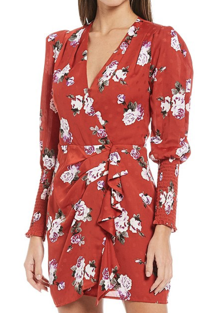 rose wrap dress