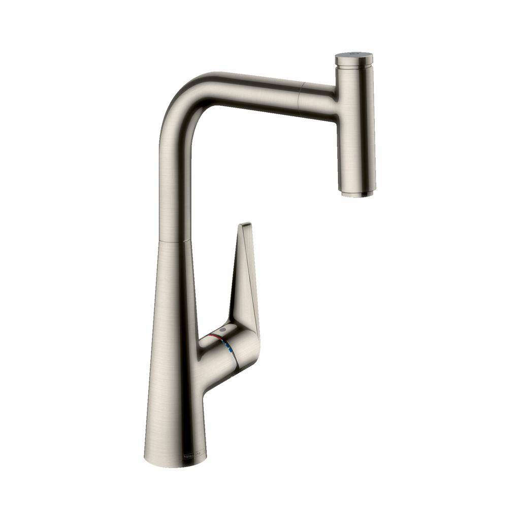 Hansgrohe 72821801 Talis S Higharc Pull Out Kitchen Faucet Steel