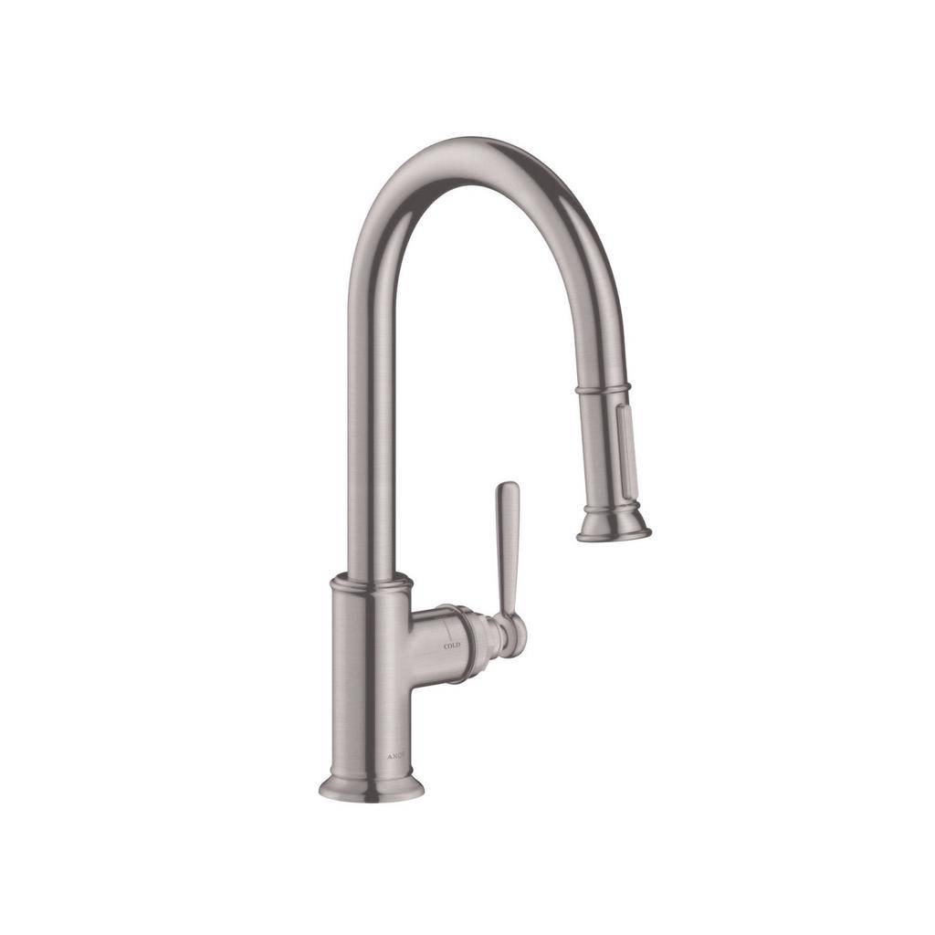 Hansgrohe 16581801 Axor Montreux Pull Down Kitchen Faucet Steel