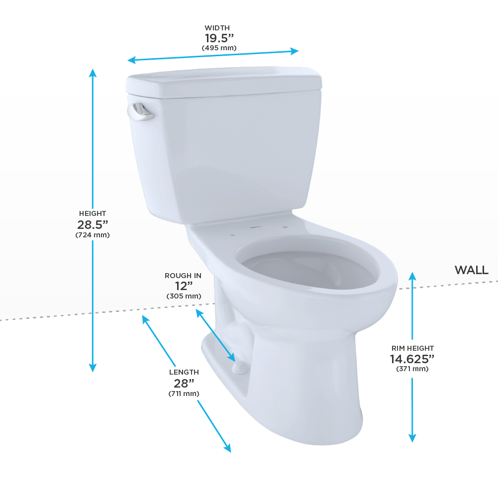 Cotton TOTO ST743ERB01 Eco Drake Insulated Toilet Tank with Right Hand