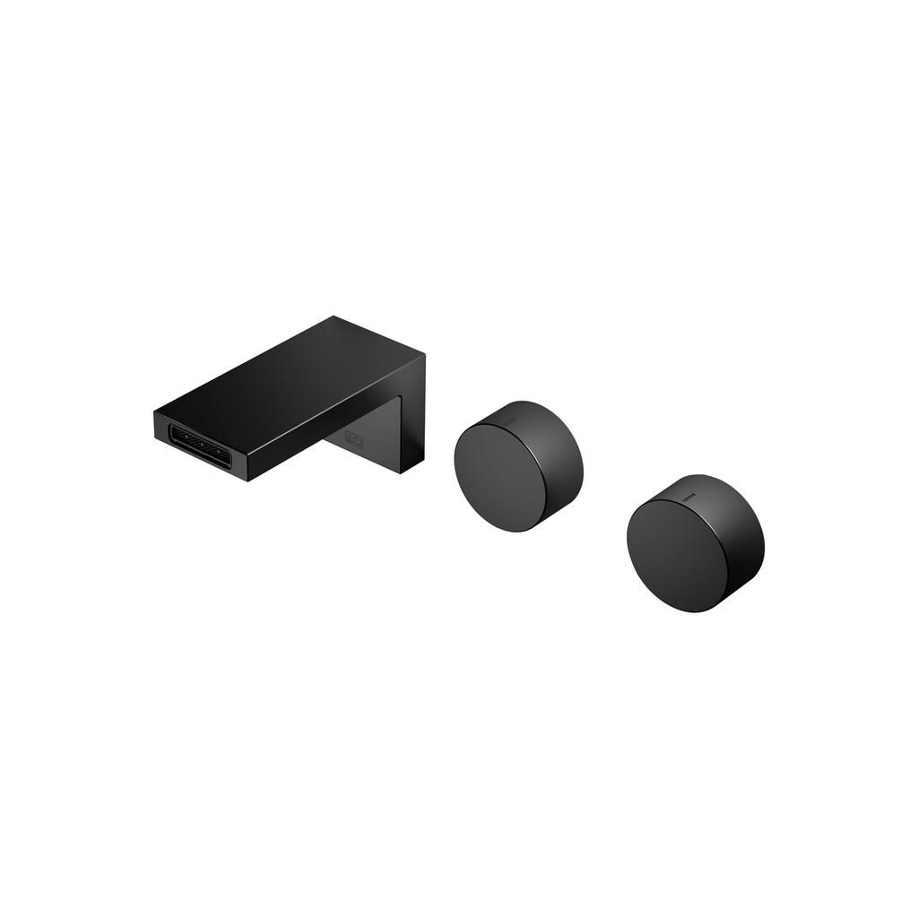 Dornbracht 36707740 Deque Wall Mounted Lavatory Faucet Black Matte
