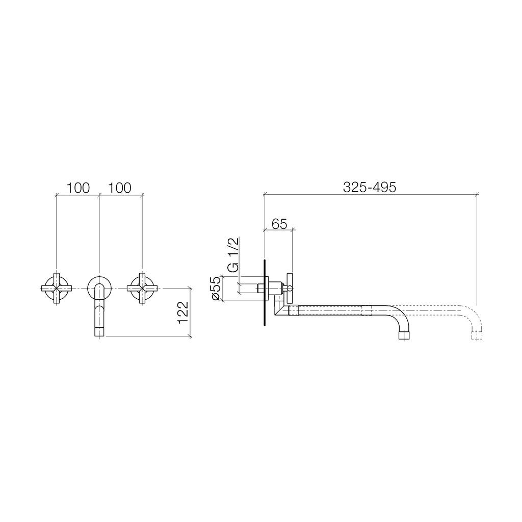 Dornbracht 36819892 Tara Wall Mounted Kitchen Faucet ...