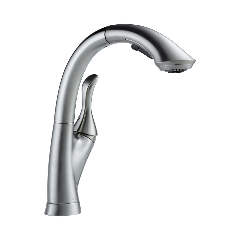 Linden single handle pullout kitchen faucet
