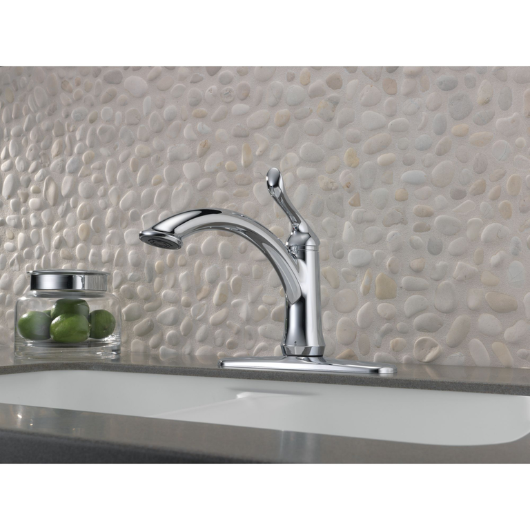 Delta 1353-dst linden single handle kitchen faucet chrome