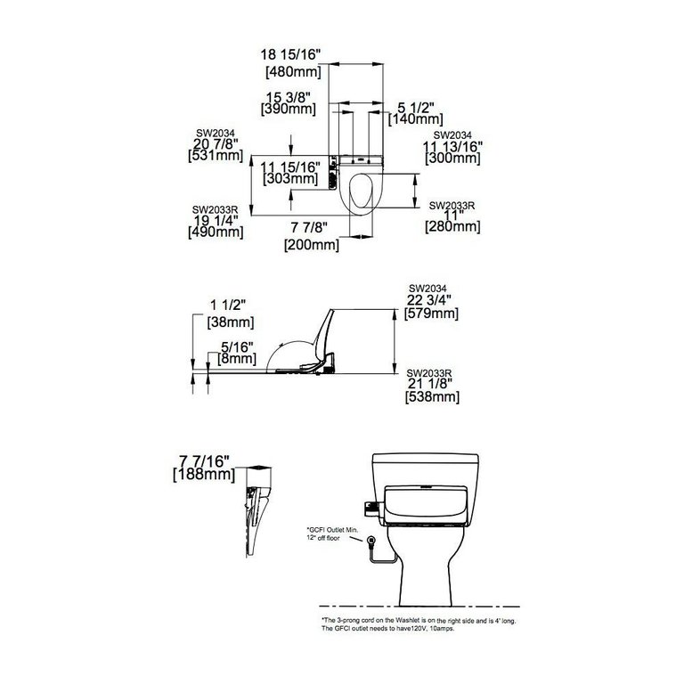 TOTO SW2033R C100 Round Washlet Cotton - Home Comfort Centre