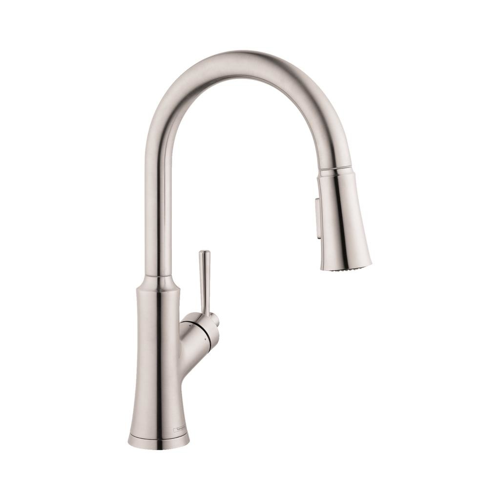 Hansgrohe 04793800 Single Handle Pull Down Kitchen Faucet Steel Optic Home Comfort Centre