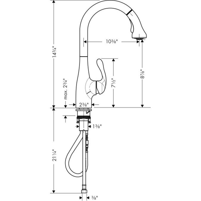 Hansgrohe 4066860 Allegro E Gourmet Higharc Kitchen Faucet Home