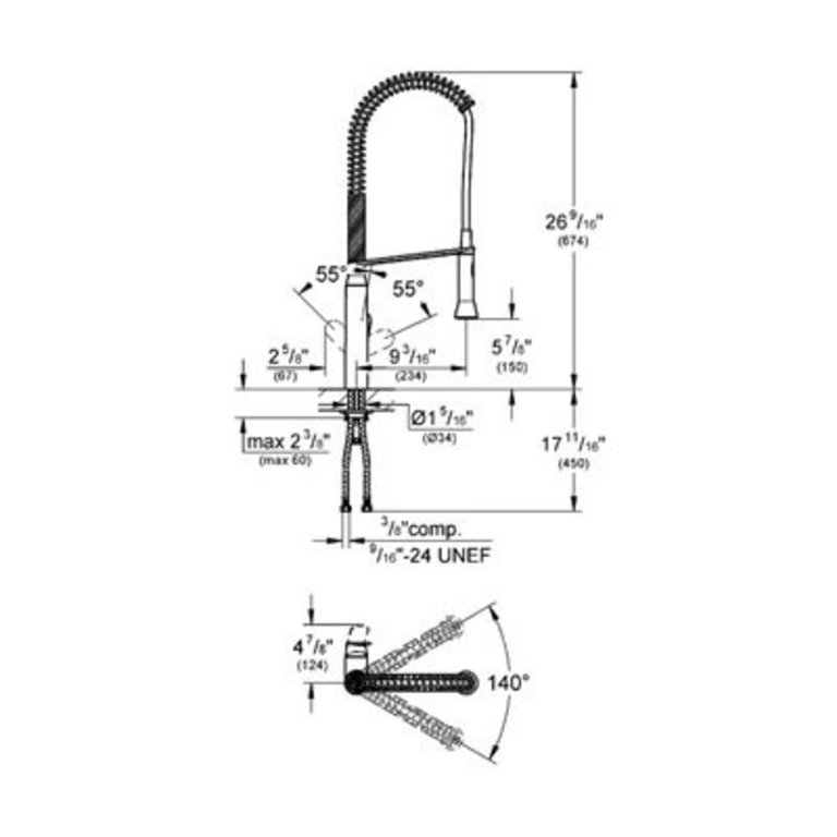 Grohe 32951dc0 K7 Semi Pro Kitchen Faucet Home Comfort Centre