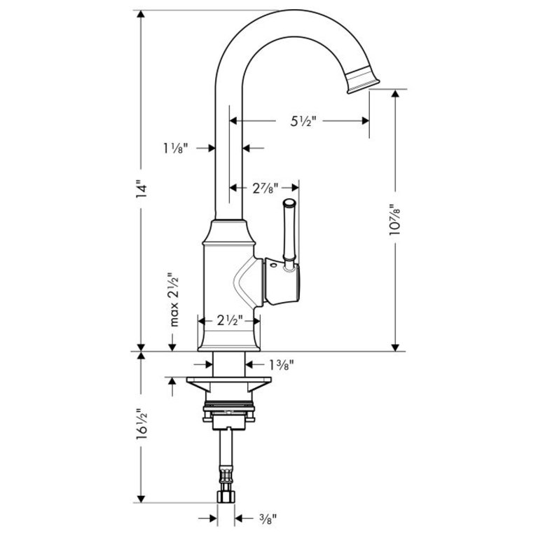 Kitchen Faucets Hansgrohe 04217000 Talis C Bar Faucet Kitchen