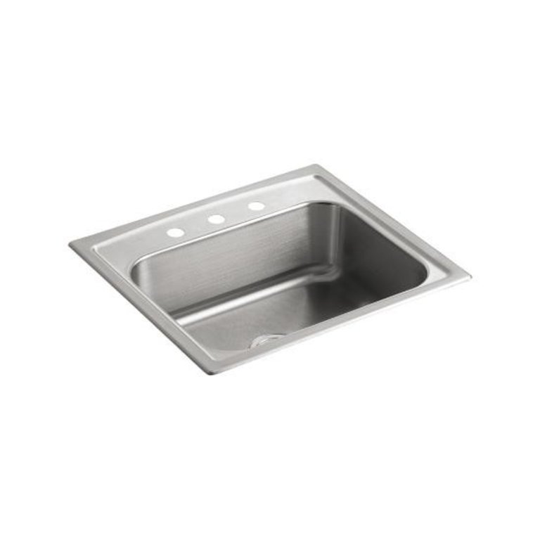 Kohler 3348 3 Na Toccata 25 X 22 Topmount Single Bowl Kitchen Sink Hole