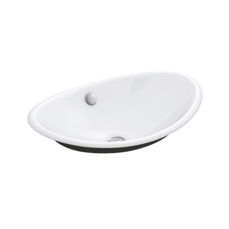 Kohler Kohler 5403 P5 0 Iron Plains Wading Pool Oval Bathroom Sink With Iron Black Painted Underside