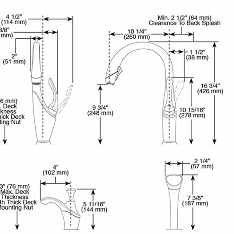 Brizo 64355lf Vuelo Single Handle Pull Down Smart Touch Kitchen
