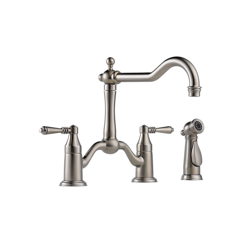 Brizo 62536lf Tresa Two Handle Bridge Kitchen Faucet With Spray