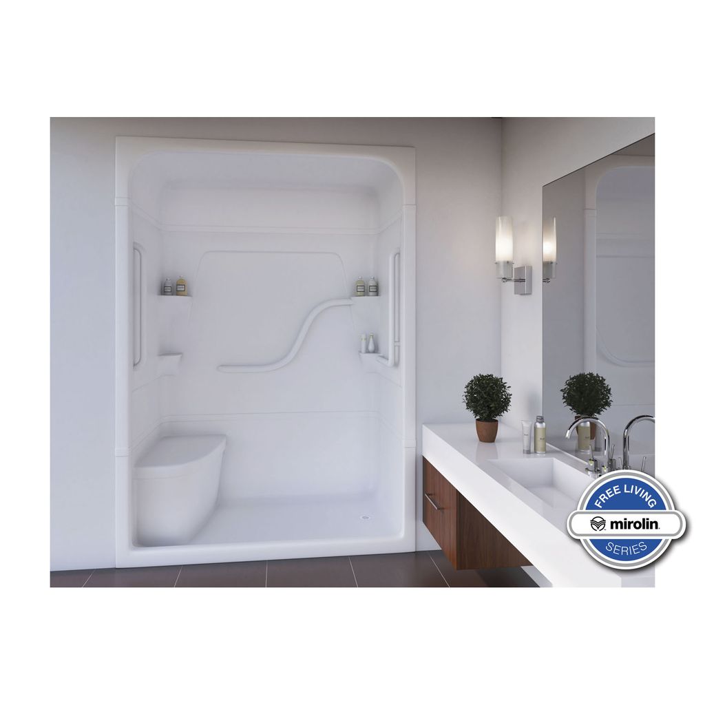 Mirolin Fs5ls Rs Madison 5 Free Living One Piece Shower Stall With Seat White Home Comfort Centre