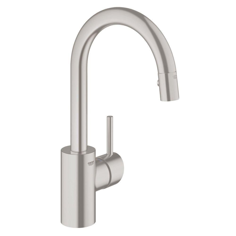 Grohe 31479dc0 Concetto Single Handle Kitchen Faucet Super Steel
