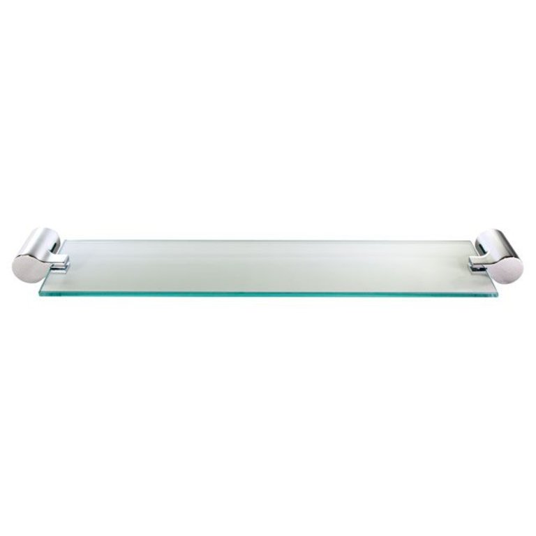 single glass bathroom shelf