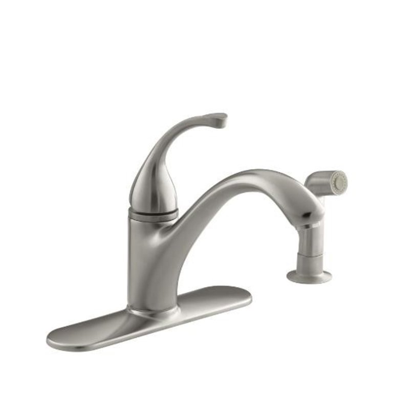 Kohler 10412 Vs Forte Single Control Kitchen Sink Faucet With Escutcheon Sidespray And Lever Handle Home Comfort Centre