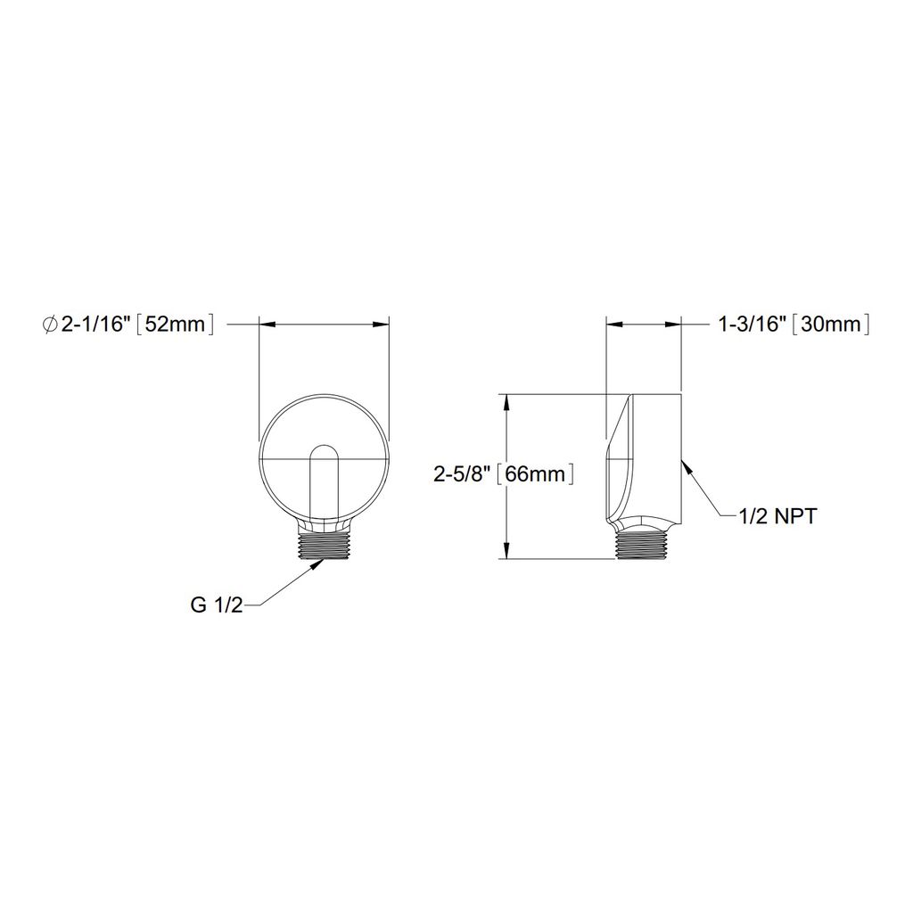 Brushed Nickel Toto TS101R#BN Wall Outlet