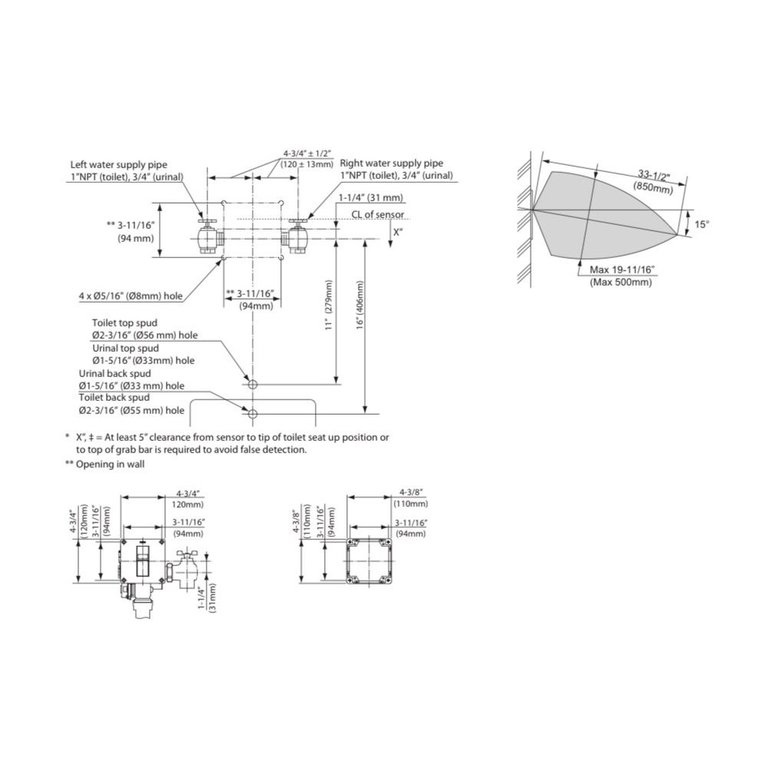 TOTO TET3LA31 EcoPower High Efficiency Concealed Toilet ...