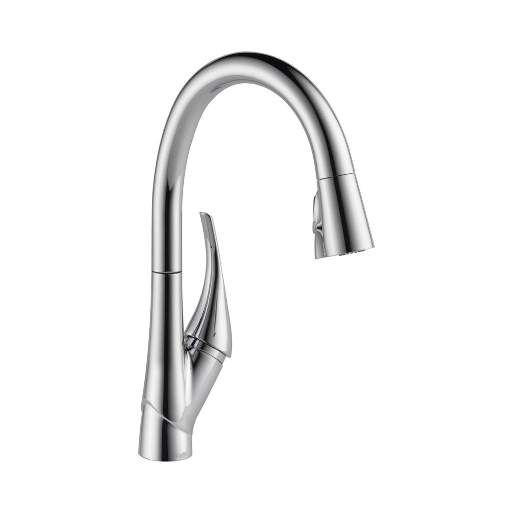 Delta 9181 Esque Single Handle Pull Down Kitchen Faucet With Shieldspray Chrome