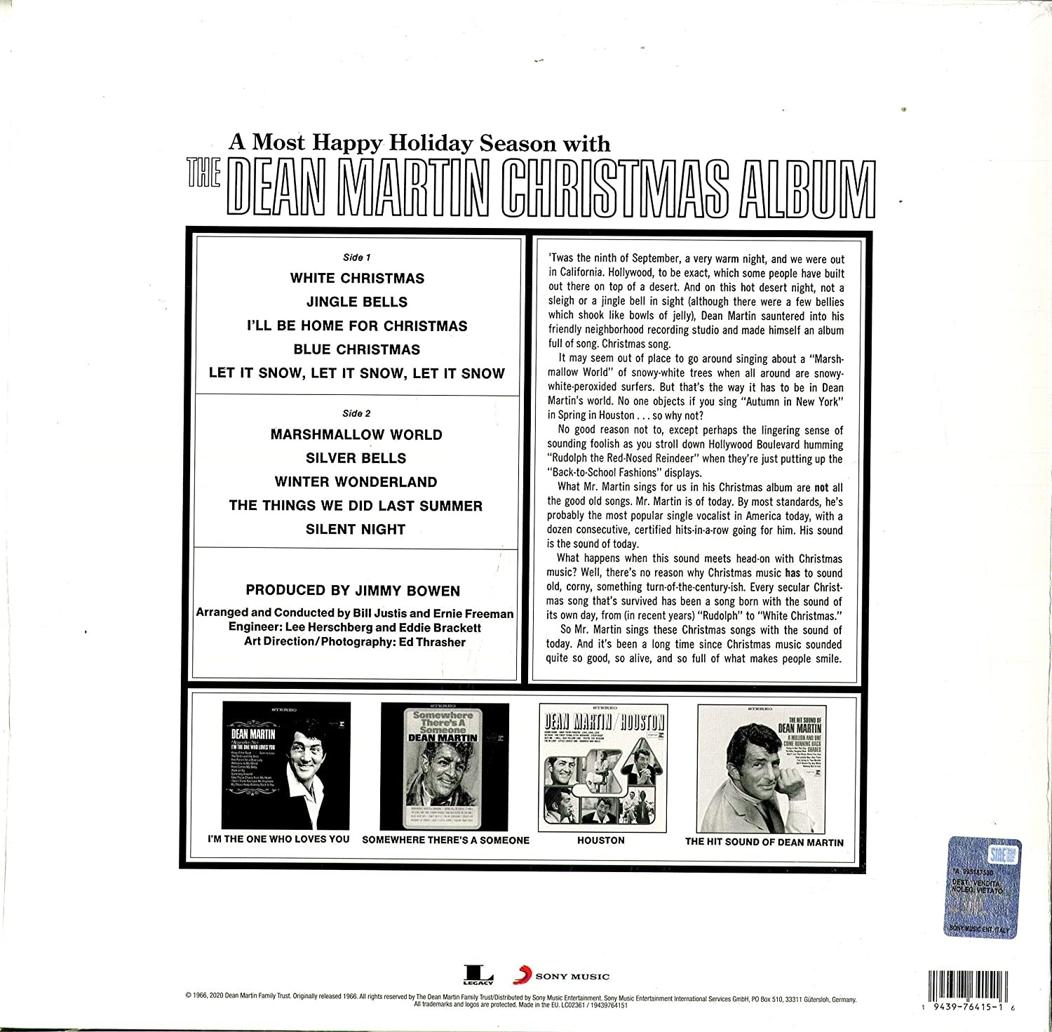 Dean Martin ‎– The Dean Martin Christmas Album