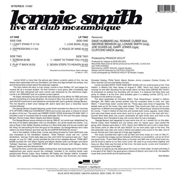 Lonnie Smith ‎– Live At Club Mozambique