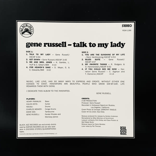 GENE RUSSELL TALK TO MY LADY - 洋楽