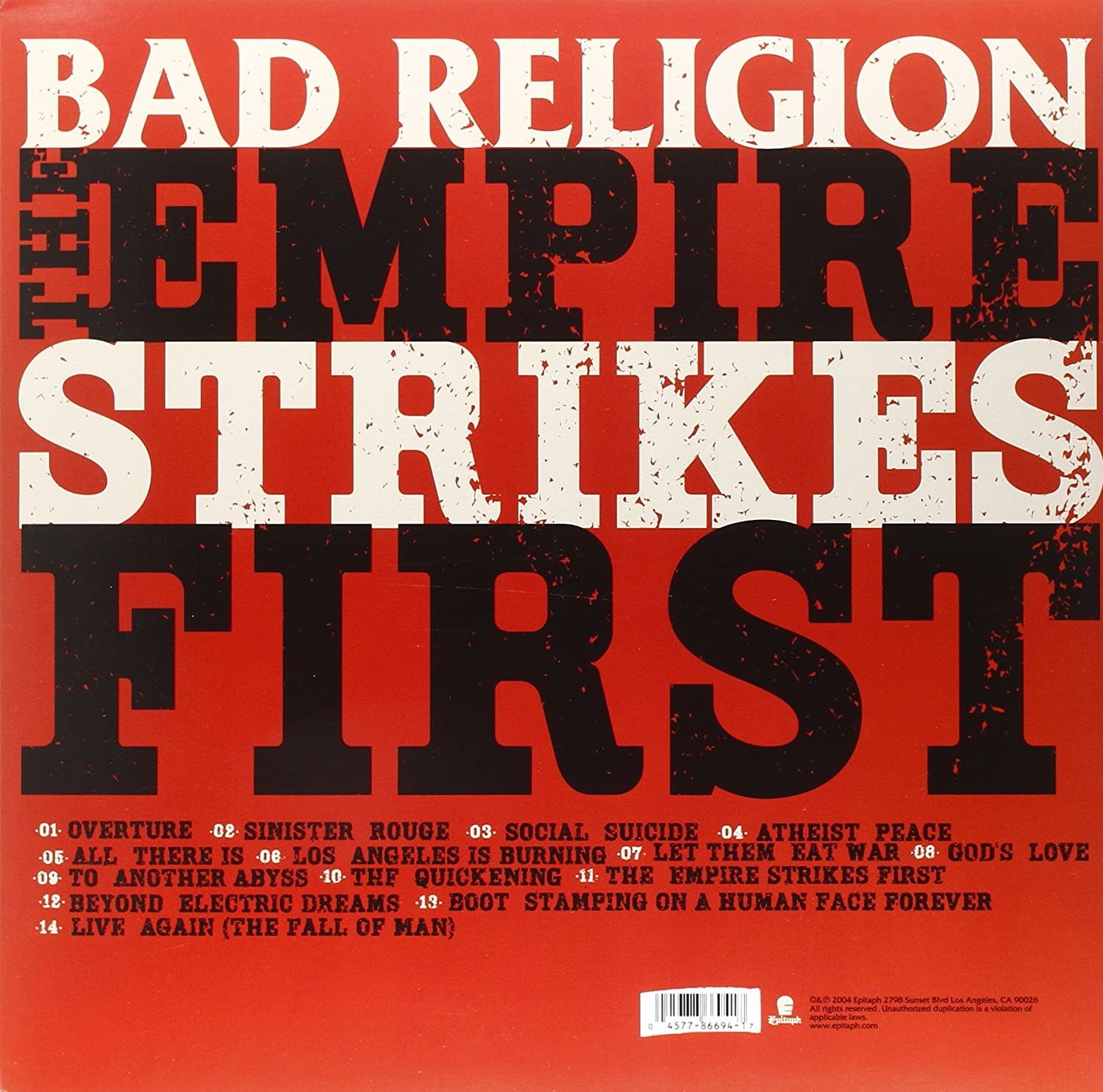 Bad Religion ‎– The Empire Strikes First