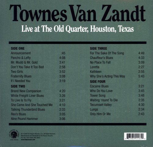 Townes Van Zandt - Live At The Old Quarter