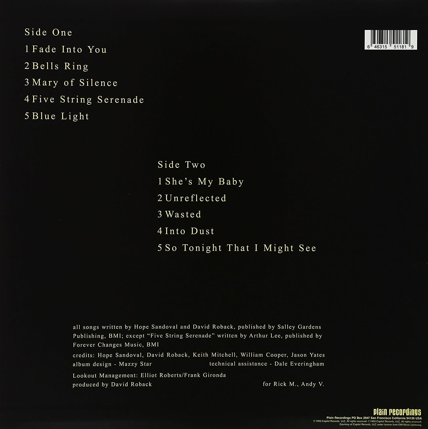 Mazzy Star - So Tonight That I Might See (Violet Smoke)