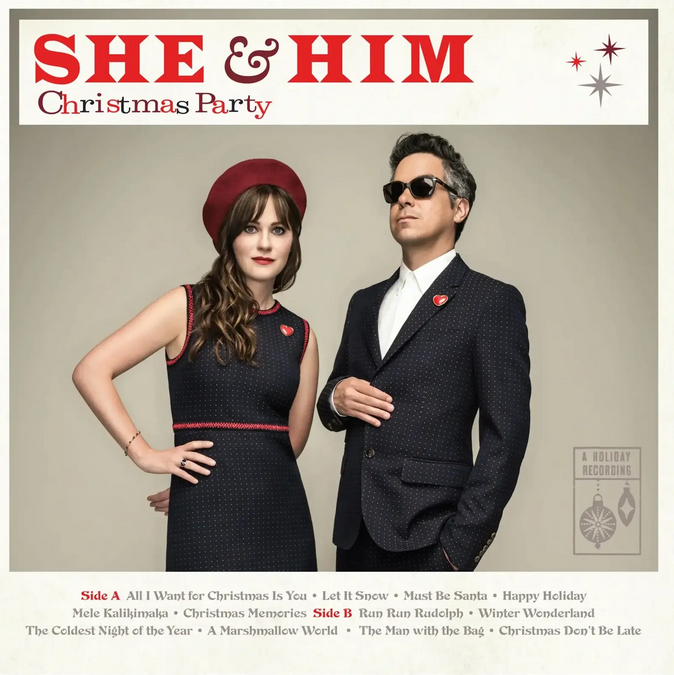 She & Him - Christmas Party (Snowflake White)