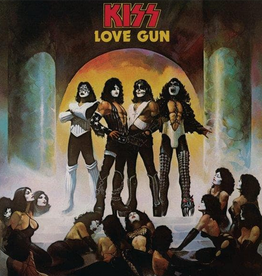 Kiss - Love Gun (Tangerine & Aqua Splatter)